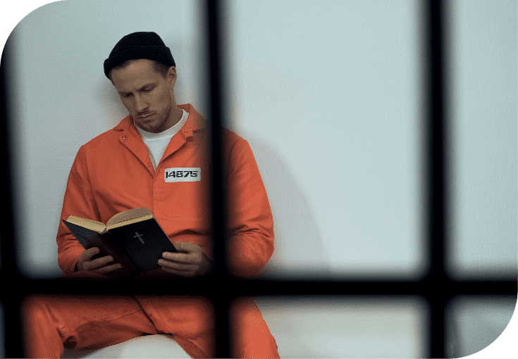 Inmate Reading a Book