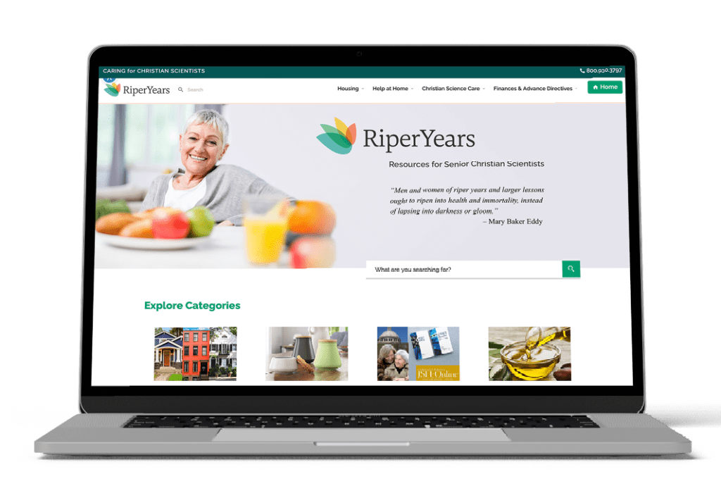 Riper Years Website on Laptop